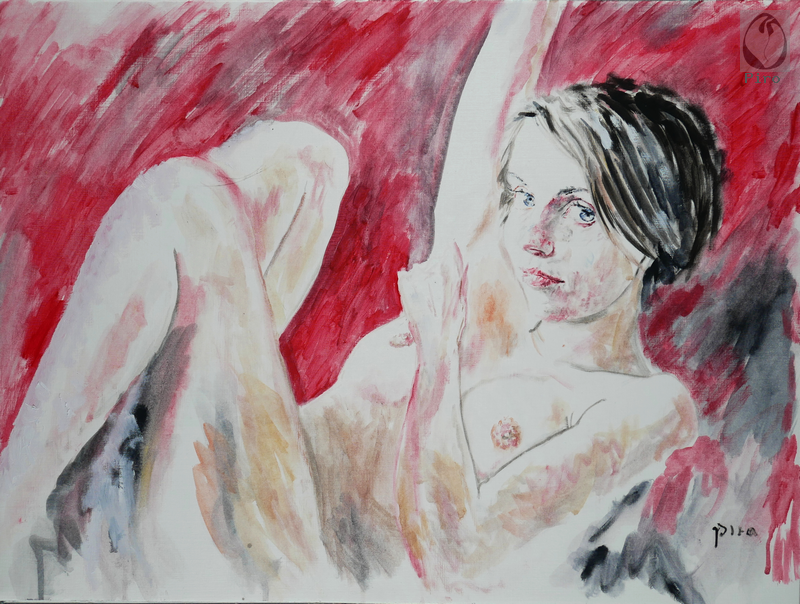 oil on paper - olio su carta di Piro